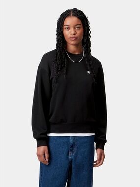 Classic Black Crewneck Sweatshirt Essential